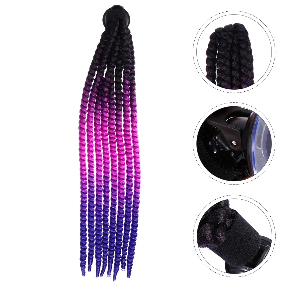 

Motorcycle Helmet Decoration Helmet Braid Wig Ornament Reusable Helmet Decor