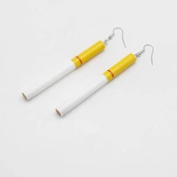 creative unique earrings ladies personality resin simulation cigarette personality earrings