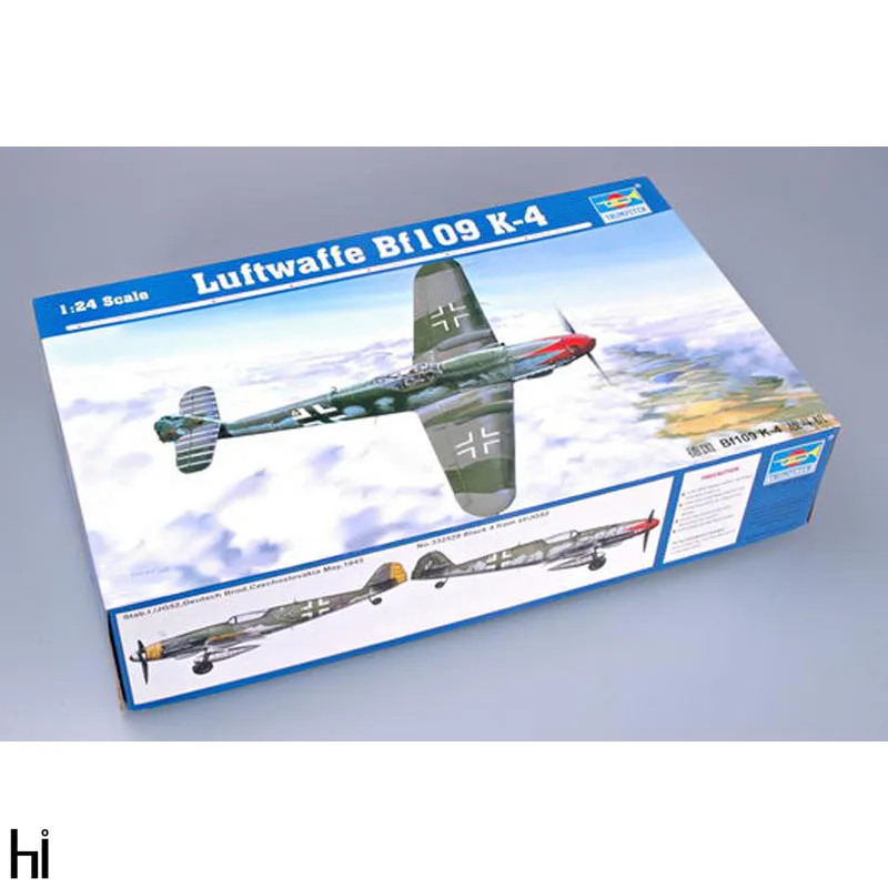 

Trumpeter 02418 1/24 German Luftwaffe Bf-109 K-4 Fighter Plane Aircraft Military Assembly Plastic Model Building Kit