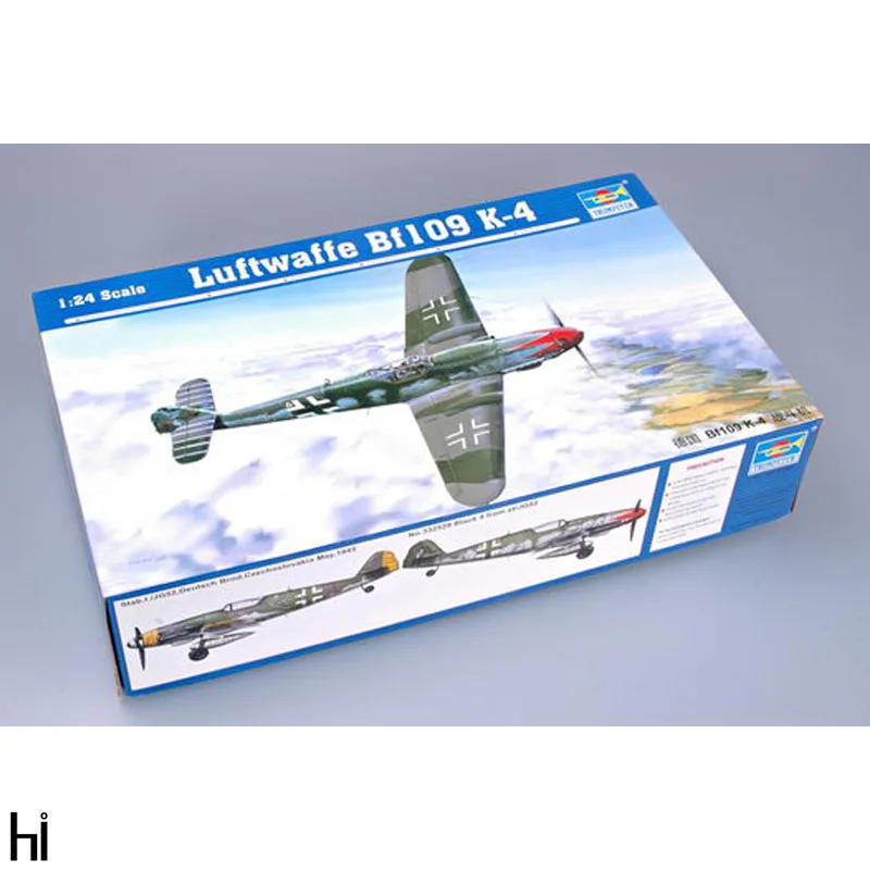 Trumpeter 02418 1/24 немецкий Luftwaffe Bf 109 K 4 самолет истребитель Военная сборка пластиковая