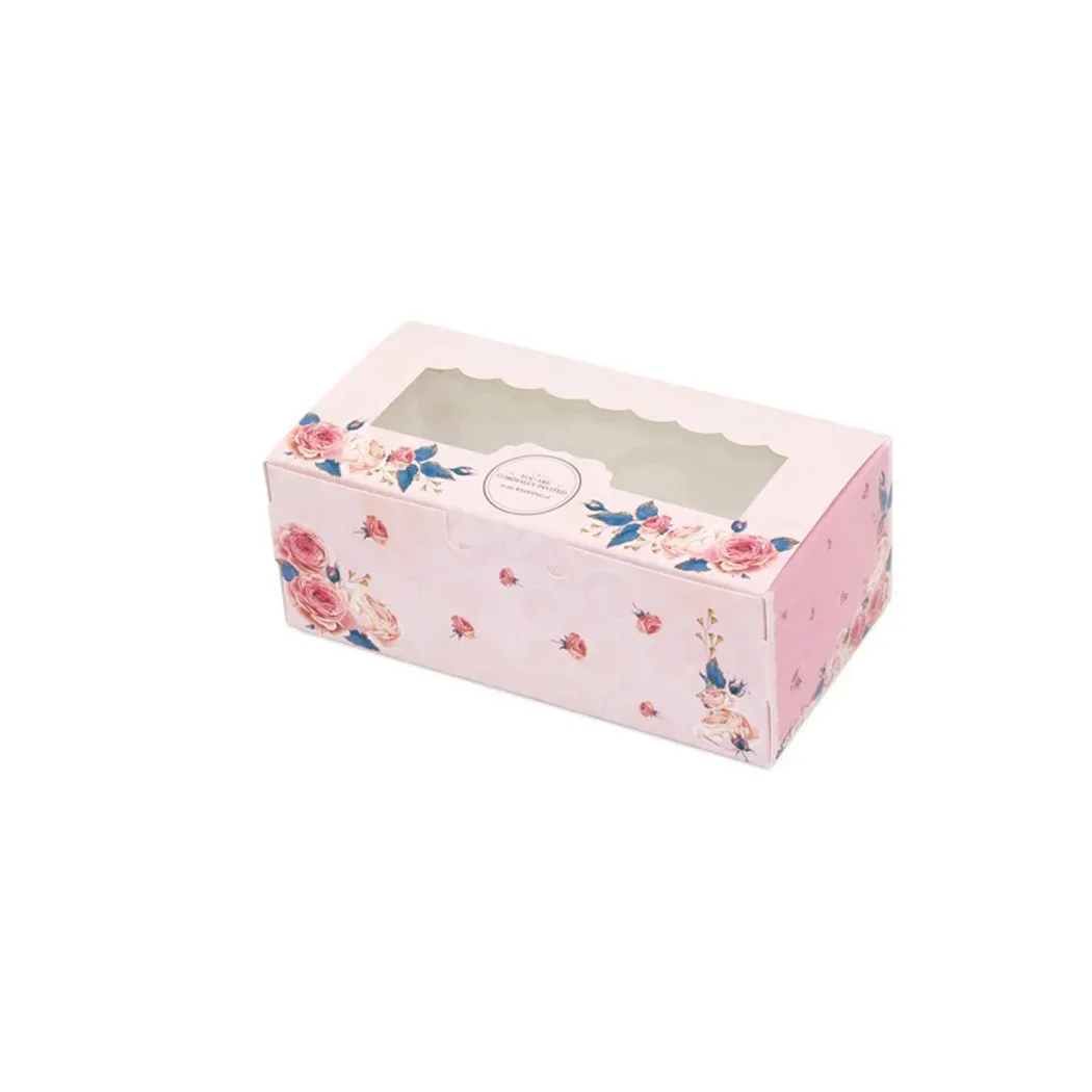 

Paper Cake Packing Boxs Party Rose Boxes Wedding Windowed 10 Pcs Cake Decorating Case