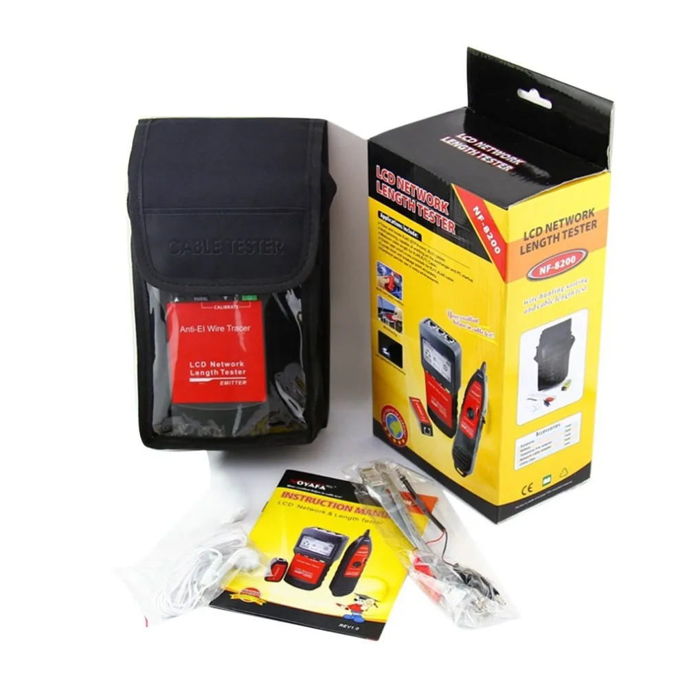 Устройство для проверки длины кабеля LAN RJ45 устройство Ethernet с подсветкой и ЖК