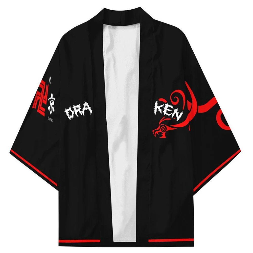 

Anime Tokyo Revengers Draken Ryuguji Ken 3D Printed Cosplay Costume Cloak Kimono Coat