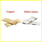 5 шт., медная плоская щетка для чистки зубных материалов, медная щеткаБелая нейлоновая щетка на выбор