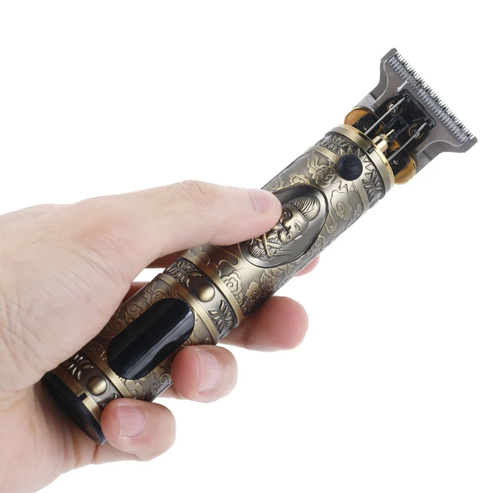 

Professional Digital Hair Trimmer Rechargeable Electric Hair Clipper Men's Cordless Haircut Adjustable Ceramic Blade