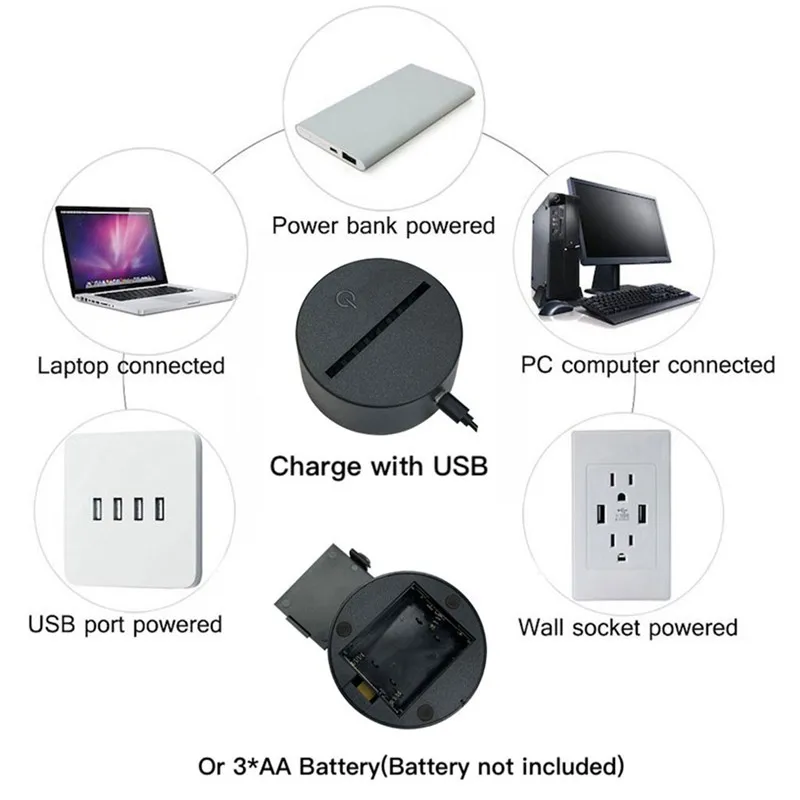 Ночной светильник Genshin Impact Raiden Shogun 3D светодиодный акриловый для игр детский