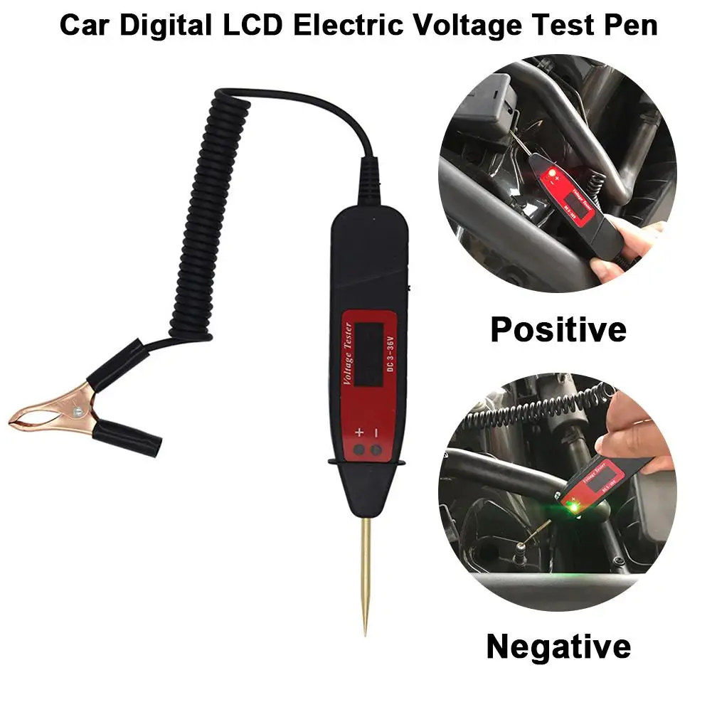 

Universal 5-36V Car LCD Digital Circuit Tester Voltage Meter Pen Car Circuit Scanner Power Probe Automotive Diagnostic Tool