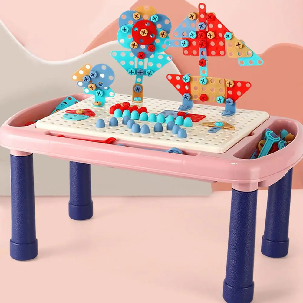 Мозаичная головоломка игрушка детский набор сверл строительные блоки с