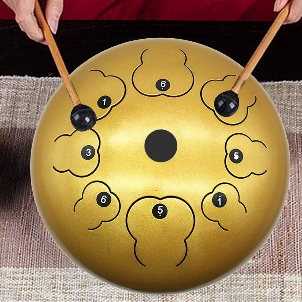 

12 дюймов мини-барабан 8 тон Сталь язык, который сделает вашего ребенка центром барабан Handpan инструмент с мягким барабан сумка и барабанные па...