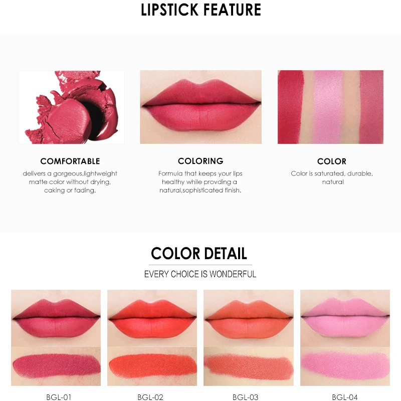 O.TWO.O матовая губная помада водонепроницаемый бархат для губ сексуальный красный