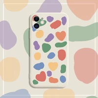 retro art abstract color geometry phone case for apple iphone 12 11 pro max xr xs max 7 8 plus 12 pro 7plus case cute soft cover
