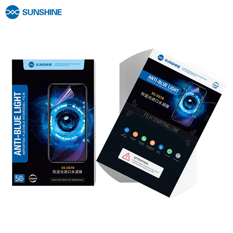 

SUNSHINE 50 шт. SS-057B автоматический ремонт износостойкая и маслостойкая Гибкая Гидрогелевая пленка с защитой от сисветильник для фотографий