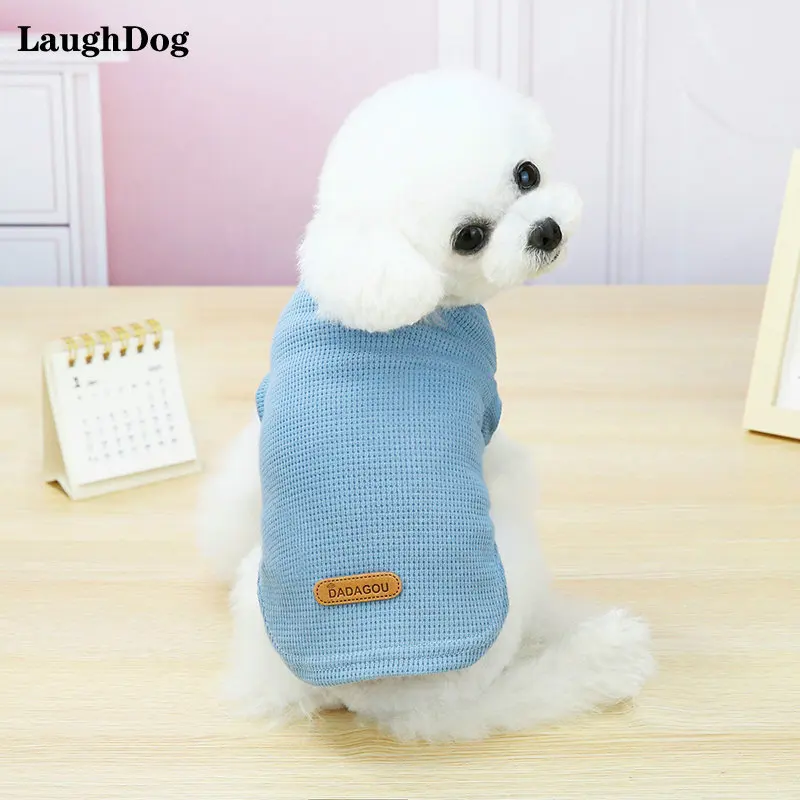 

Breathable Dog Clothes Summer Cool Vest Leisure Lattice T-shirt for Small Dogs Clothes Thin Puppy Shirt Corgi French Bulldog Pug