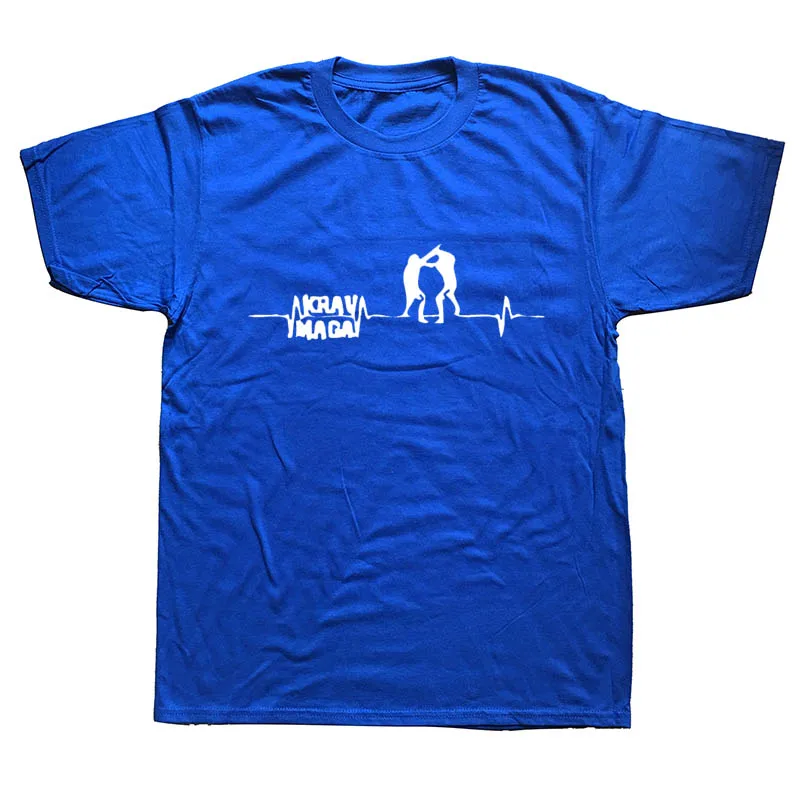 Krav Maga In My Heartbeat Dad Забавные футболки мужские летние хлопковые Harajuku короткий рукав с круглым вырезом уличная черная футболка