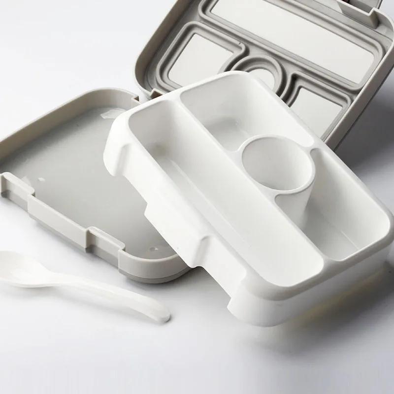 Kids Portable Lunch Box Leakproof Lunch Container Meal Prep Containers Microwave Safe Flip Lid Plastic Healthy Bento Box