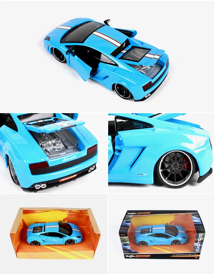 Maisto 1:24 Lamborghini Gallardo, модель автомобиля из сплава, имитация, украшение автомобиля, коллекция, Подарочная игрушка