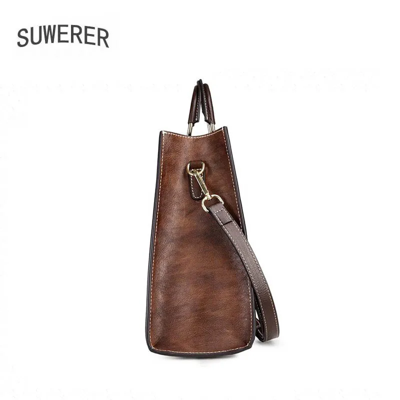 

SUWERER Genuine Leather luxury handbags women bags designer bags famous brand women bags 2020 new tote bag fashion embossed bag
