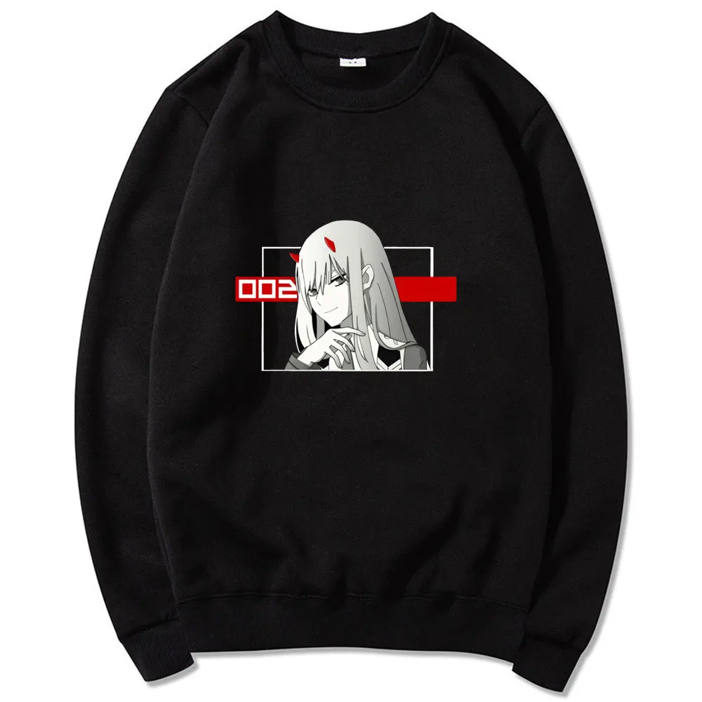 

New Darling In The Franxx Hoodies Zero Two Anime Hoody Men Spring Autumn Fleece Sweatshirts Fashion Streetwear Lounge Wear