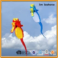 free shipping 5m seahorse soft kite ripstop nylon outdoor toys pendant animal kite wheel octopus albatross factory kaixuan kite