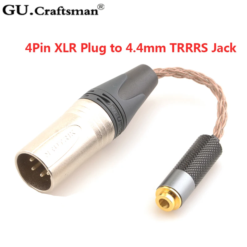 GUCraftsman 6N occ медный адаптер 4,4 мм/2,5 мм Баланс до 3,5 мм стерео джек 4Pin XLR до 4,4 баланс Джек адаптер преобразования