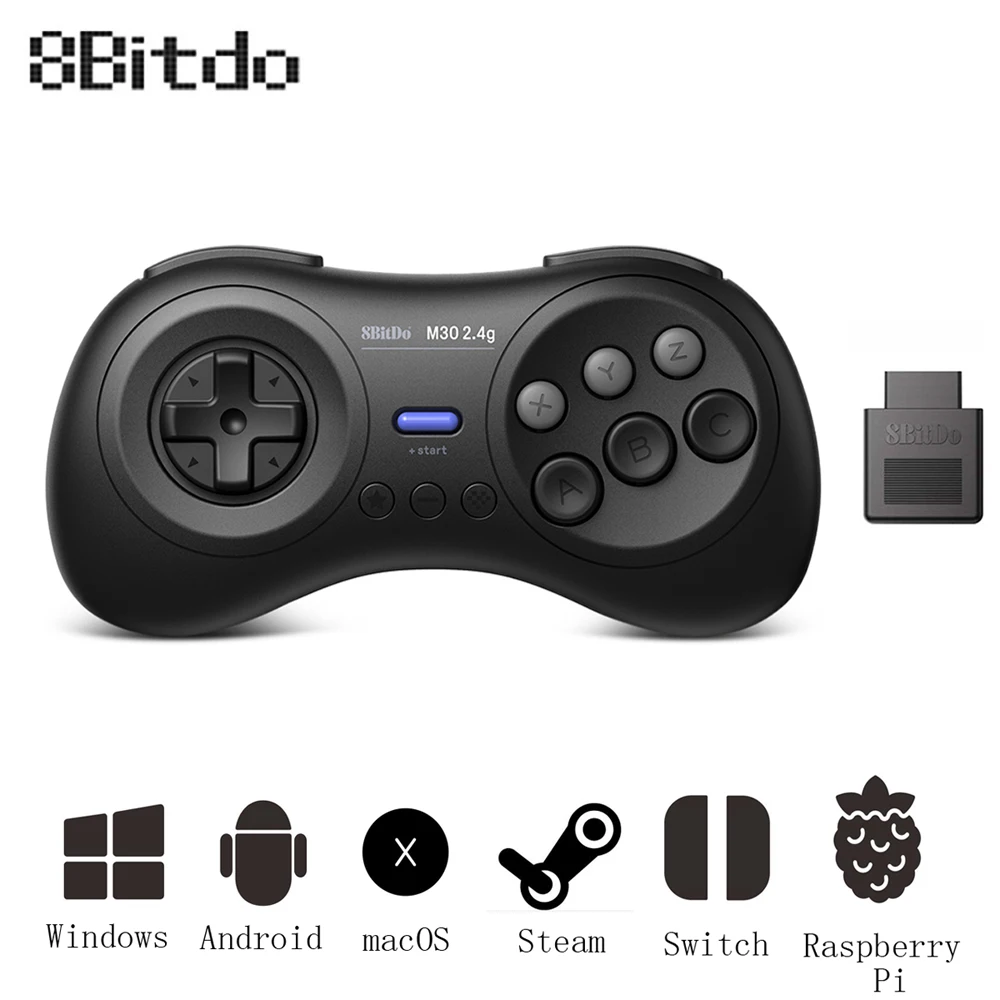 

8Bitdo M30 Gamepad for Sega Genesis MD Mega Drive Controller for Nintendo Switch for Raspberry Pi Wireless PC Joystick Android