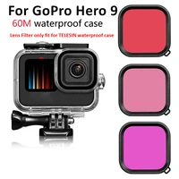 60m waterproof case for gopro hero 9 action camera underwater diving housing cover lens filter for gopro hero 9 black 4k camera