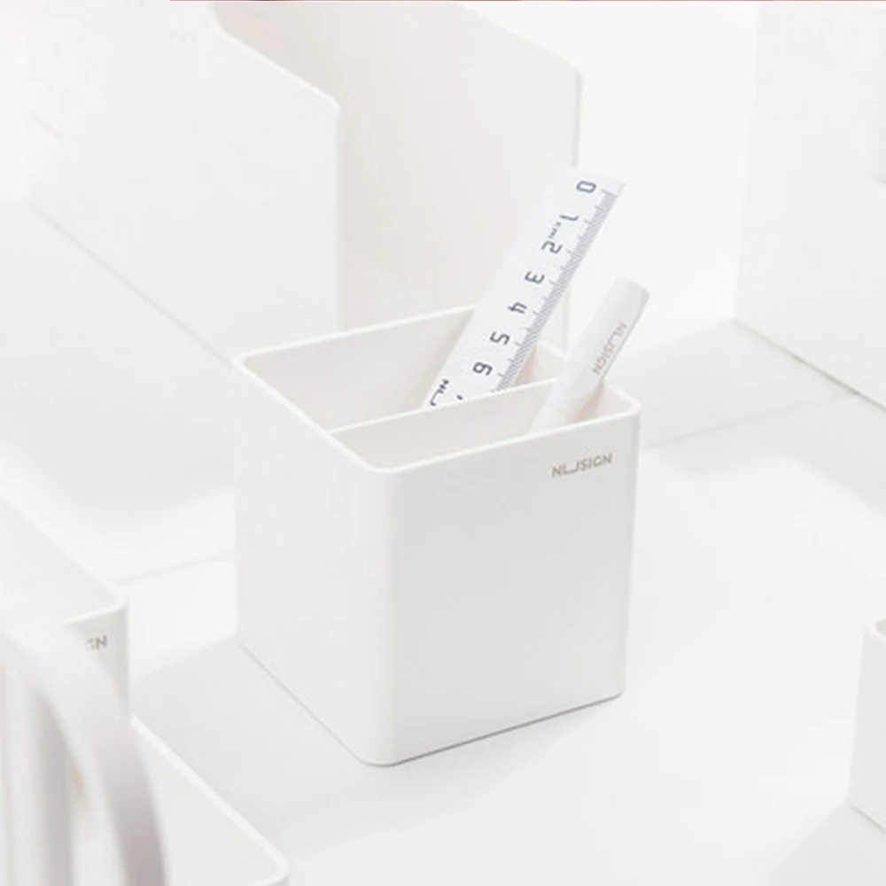 

Nusign Student Pen Holder ABS Desktop Pen Storage Box Multi-functional Separation Design Stationery Box For Office School