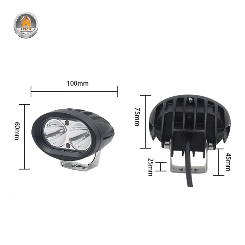 2Pcs 20W LED Headlights Work Light Spotlight 6000K Driving Fog Lamp Offroad Car Truck Motorcycle Tractor 12V 24V | Автомобили и
