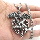 Мужское готическое ожерелье из нержавеющей стали