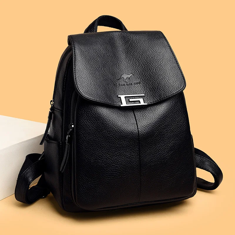 

2021 Bagpack Luxury Women Backpacks School College Bags For Teenager Girls Back Pack PU Leather Travel Backpack Mochila Feminina