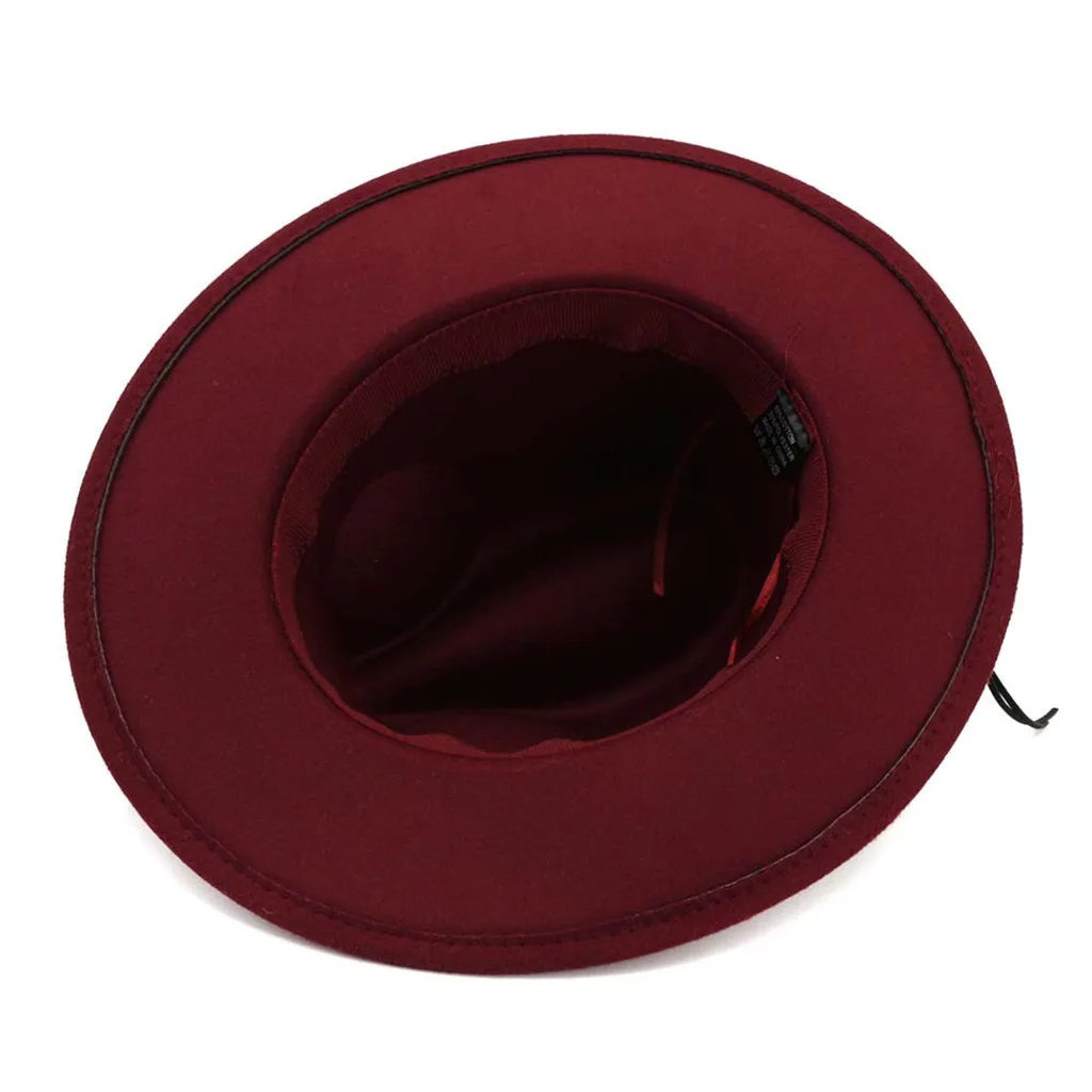 Женская крушаемая шерстяная фетровая летняя шляпа Панама с широкими полями