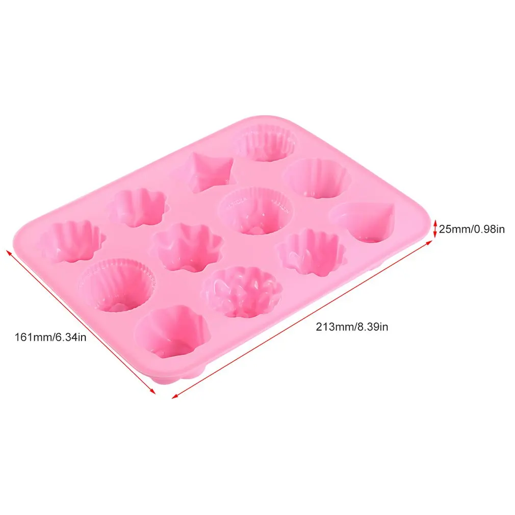 

Flowers Shape Silicone Cake Decorating Moulds Candy Cookies Chocolate Fondant Paste Baking Mold Durable Washable Reusable