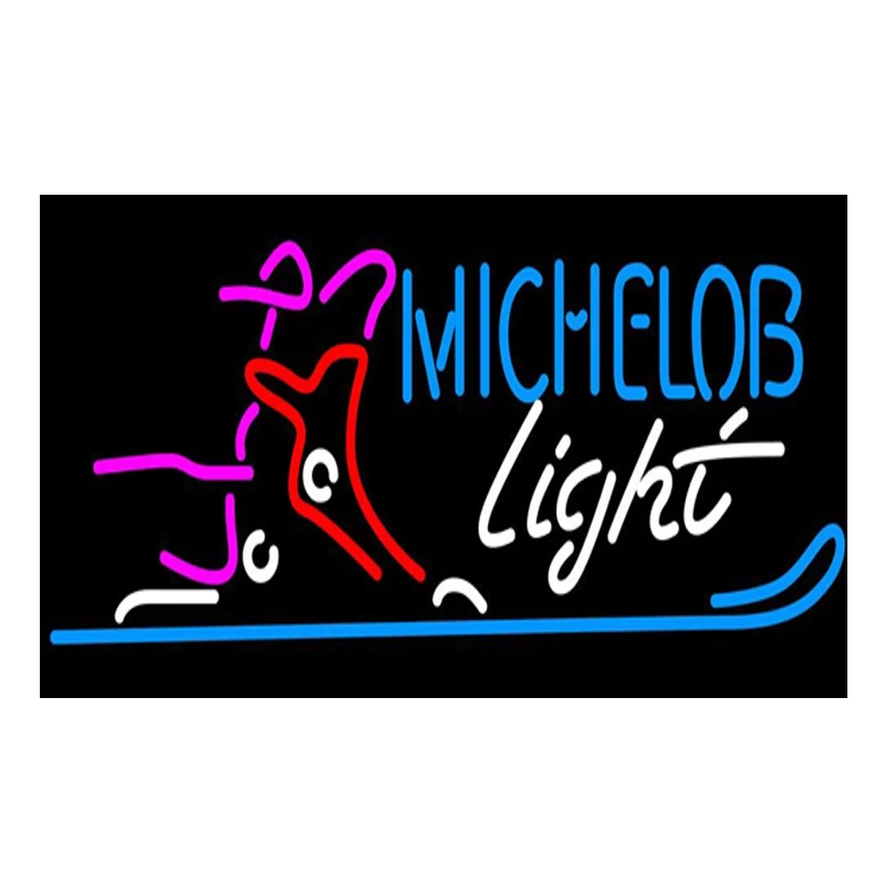 Светильник Michelob лыжные ботинки ручной работы на заказ Настоящая стеклянная