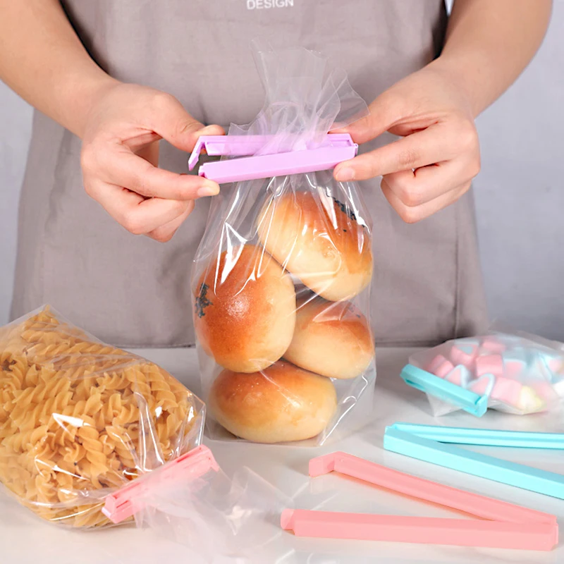 12 шт. Упаковка для еды закусок герметичные пластиковые зажимы пакетов кухонные