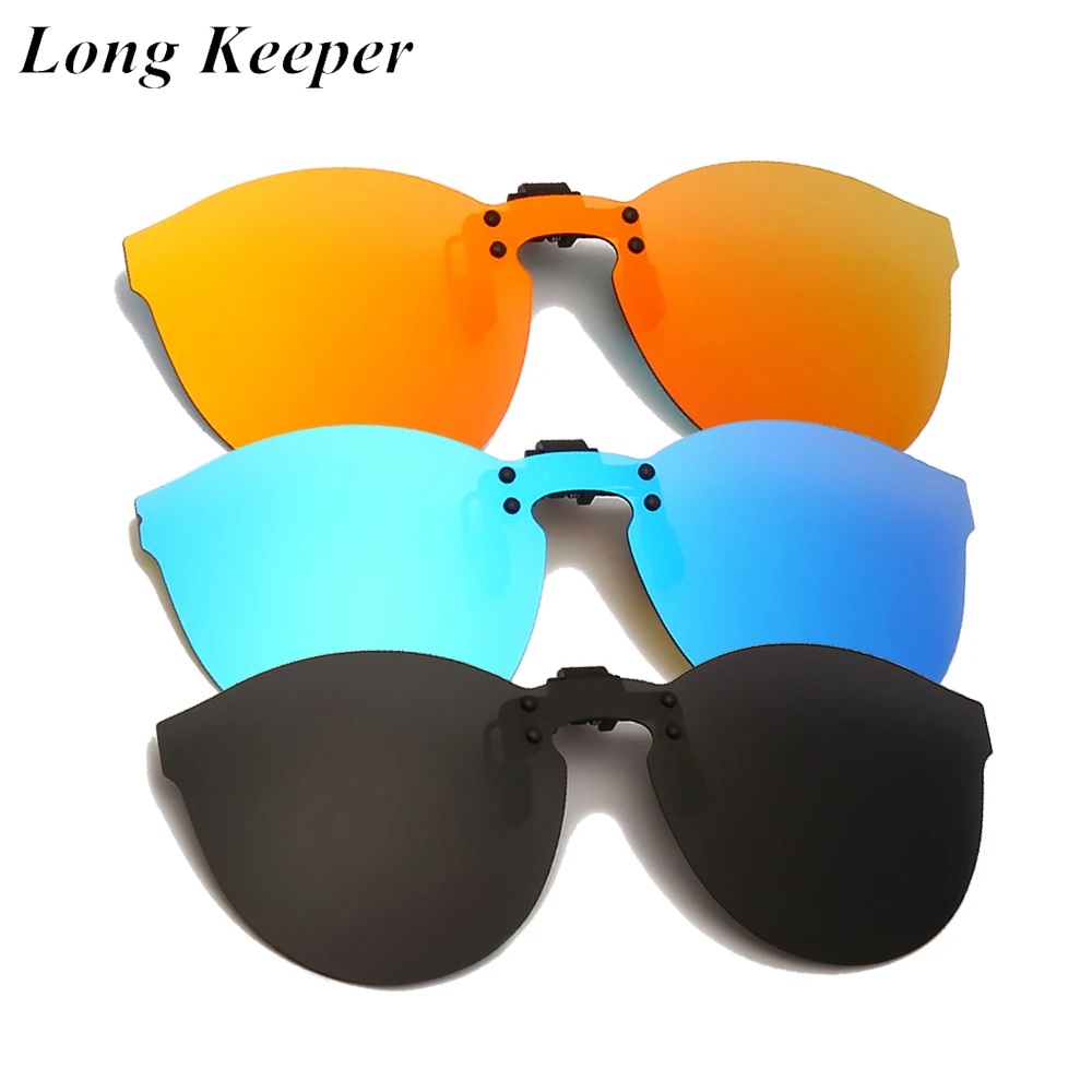 2021 Fashion Oversized Polarized Clip on Sunglasses Men Women Flip Up Lens Driving Sun Glasses Yellow Car Night Driving Glasses