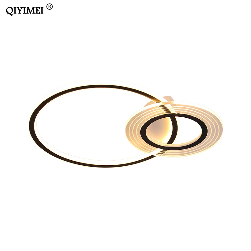 

New Modern LED Ceiling Lights For Living Bedroom Dining Room Luminaires White With Black Golden Indoor Lamps Fixture Luminaria