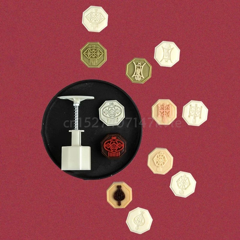 50 г лунный пряник баррель формы с 4/6 цветок печати ручная Пресс для лунных