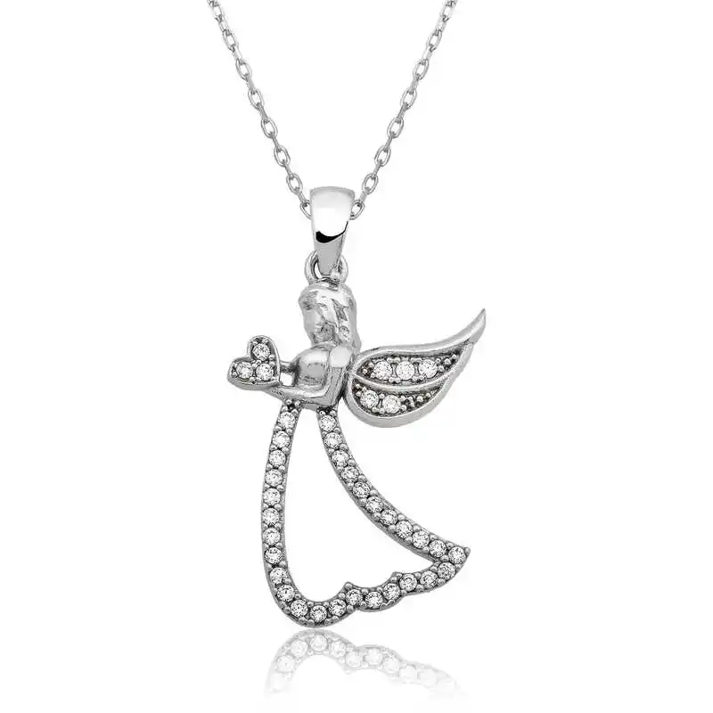 

Silverlina Silver Winged Angel Necklace