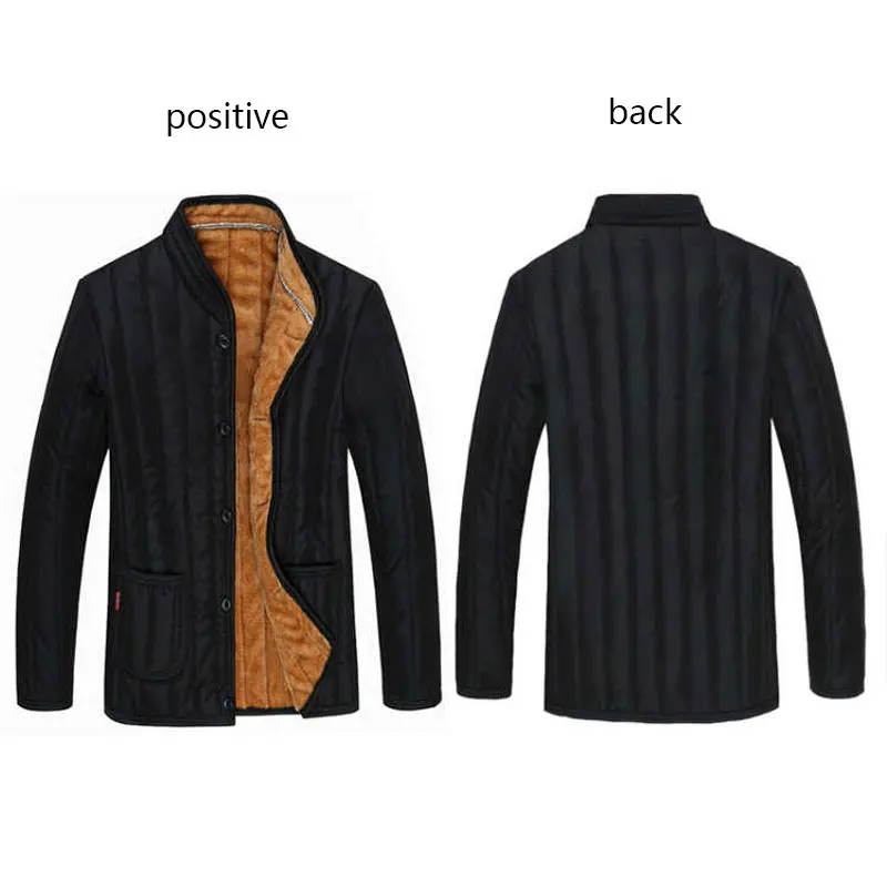 Подарок для отца зимнее мужское пальто Толстая теплая бархатная куртка Мужская
