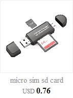 Micro sim sd кард-ридер usb 2,0 кардридер OTG Тип C к USB 2,0 Micro SD TF кард-ридер адаптер для Android телефона