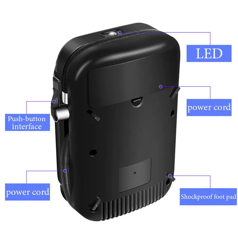 Цифровой накачиватель шин DC 12 вольт автомобильный портативный воздушный