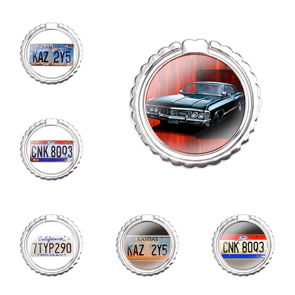 Кольцо для мобильного телефона с подставкой, металлический держатель, необычный номерной знак, Канзас Каз 2Y5