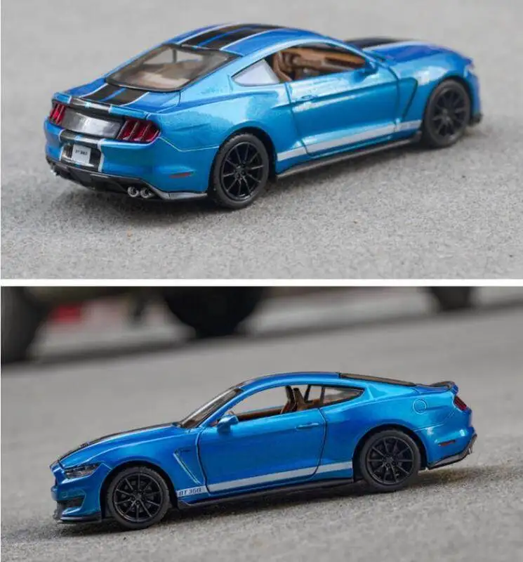 Модель автомобиля FORD MUSTANG SHELBY GT350 литье под давлением модель из сплава со звуком и