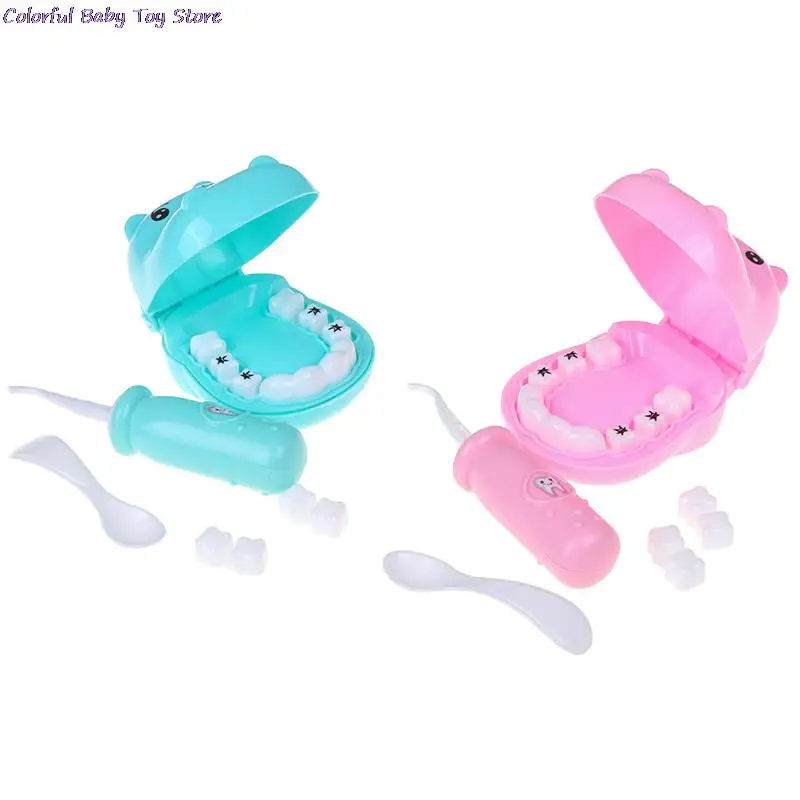 1set Kids Pretend Play Toy Dentist Check Teeth Model Set Medical Kit Educational Role Simulation Learing Toys For Children | Игрушки и