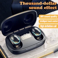 tws wireless bluetooth mini headphones waterproof stereo sports earbuds noise canceling in ear hands free microphone earphone