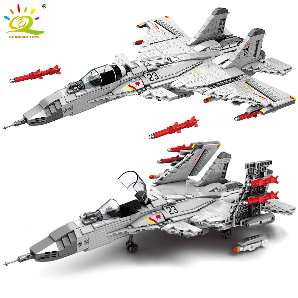 HUIQIBAO 1186 шт. J 15 корабельный боец строительные блоки военный городской самолет