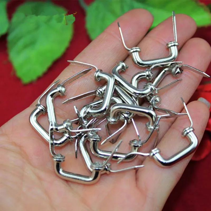 

Bulk Retro Iron Kitchen Drawer Cabinet Mini Handle Vintage Makeup Box Knobs Antique Pin Pull Handles,Silver Color,24*12mm,500Pcs