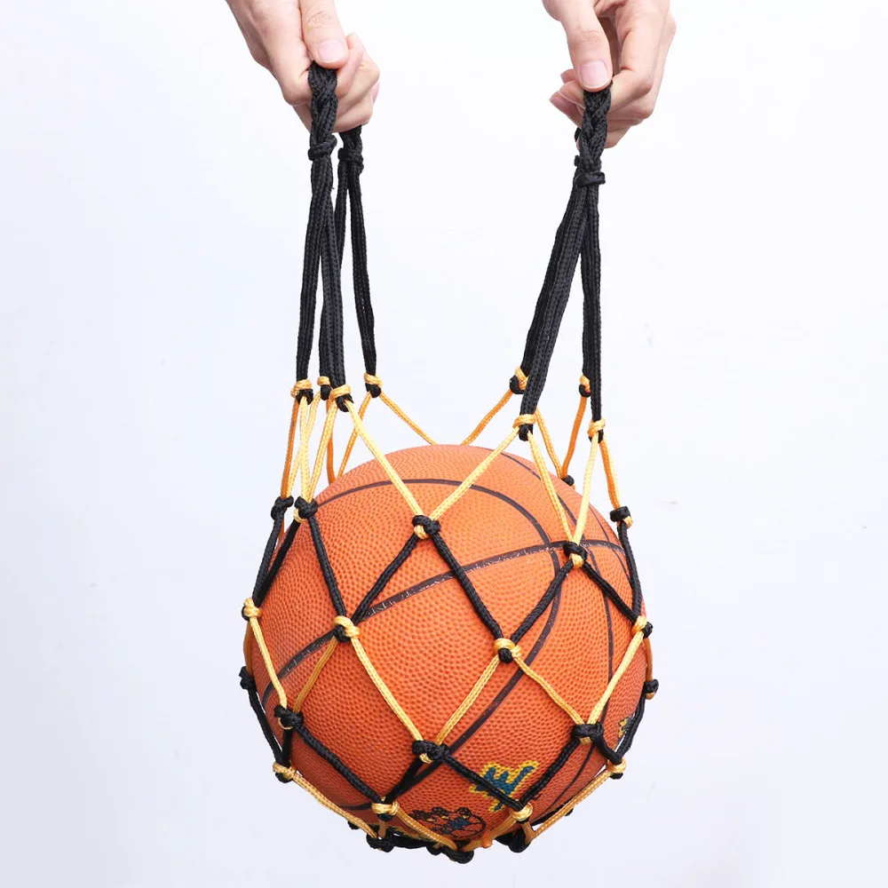 

Heavy Duty Basketball Bag Drawstring Mesh Net Nylon Soccer Carrier Mesh Net Bag Drawstring Storage Bag for Basketball Pocke