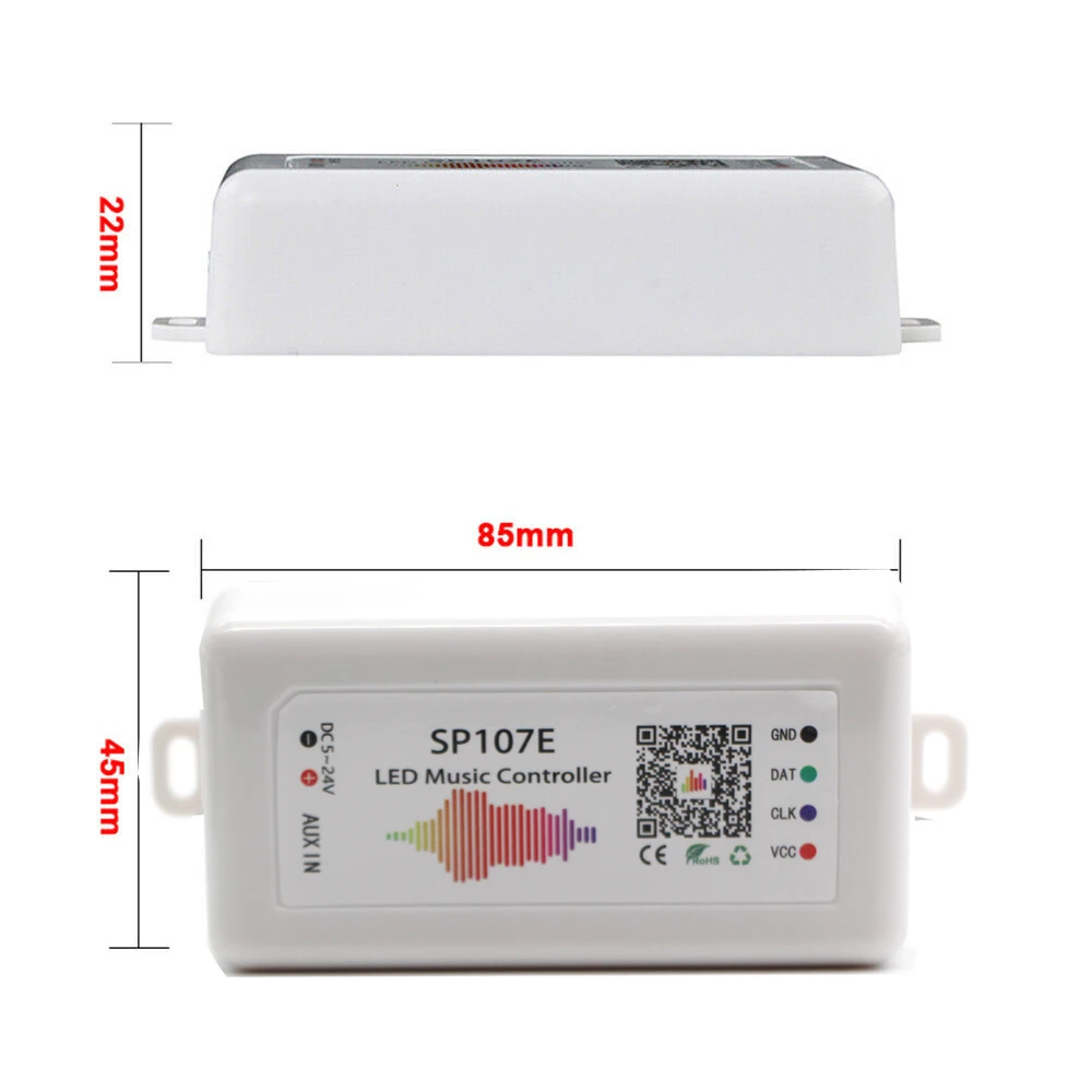 WS2812B WS2811 Led Pixels Strip SP107E Controller WIFI Music Bluetooth-compatible WS2813 WS2815 SK6812 APA102 | Освещение