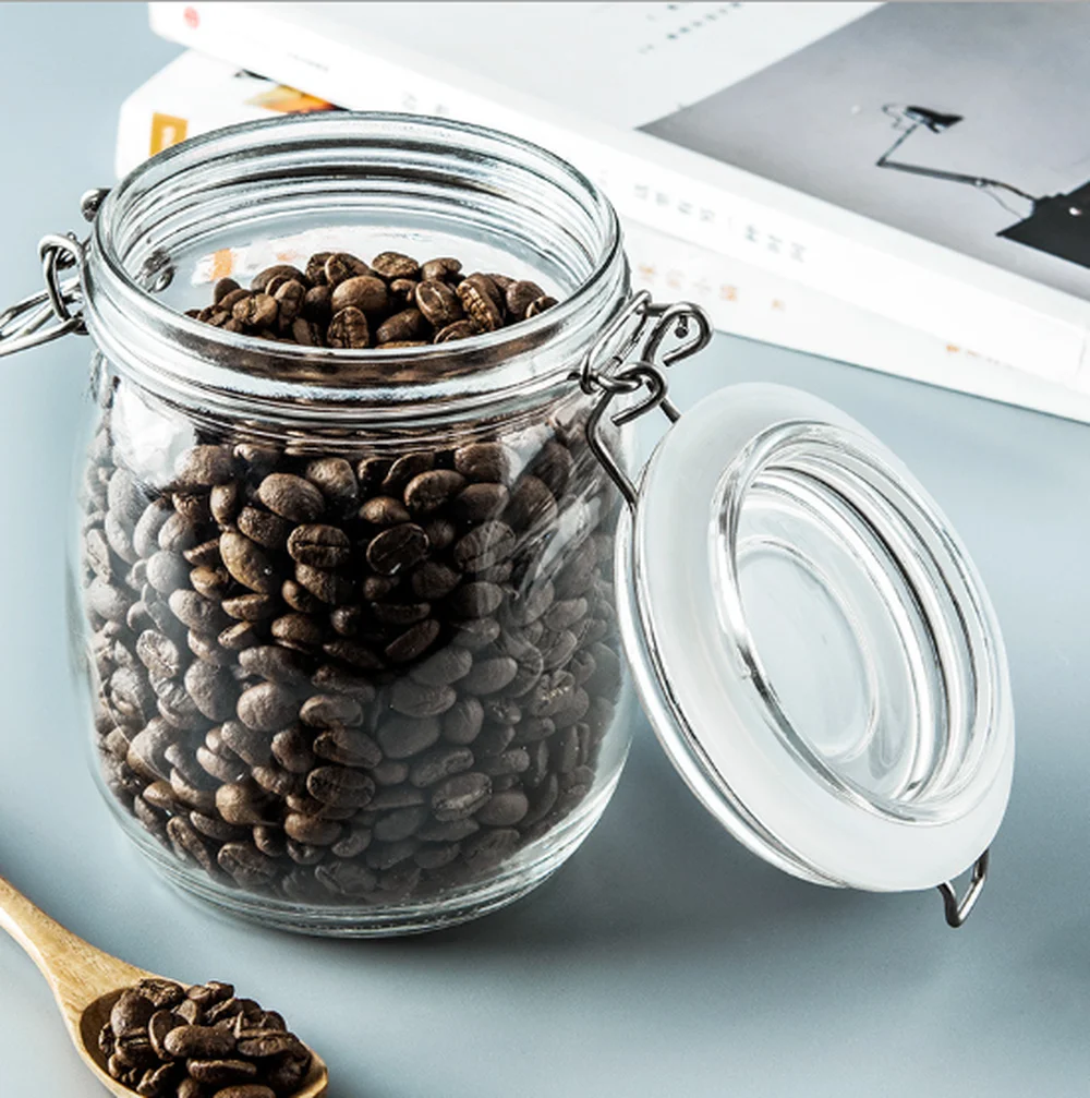Glass Sealed Jar Food Jam Honey Bottle Pickle Miscellaneous Grains Storage Tank Tea For Kitchen | Дом и сад